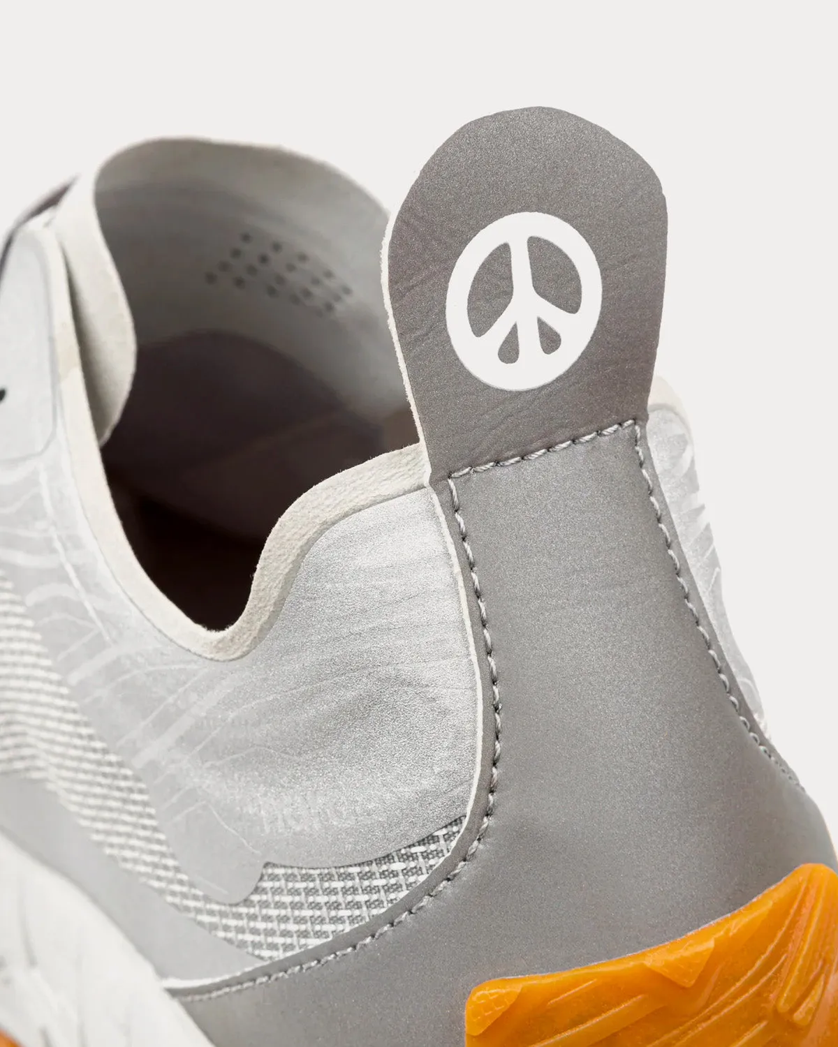 001 'Peace & Technology' Silver Running Shoes