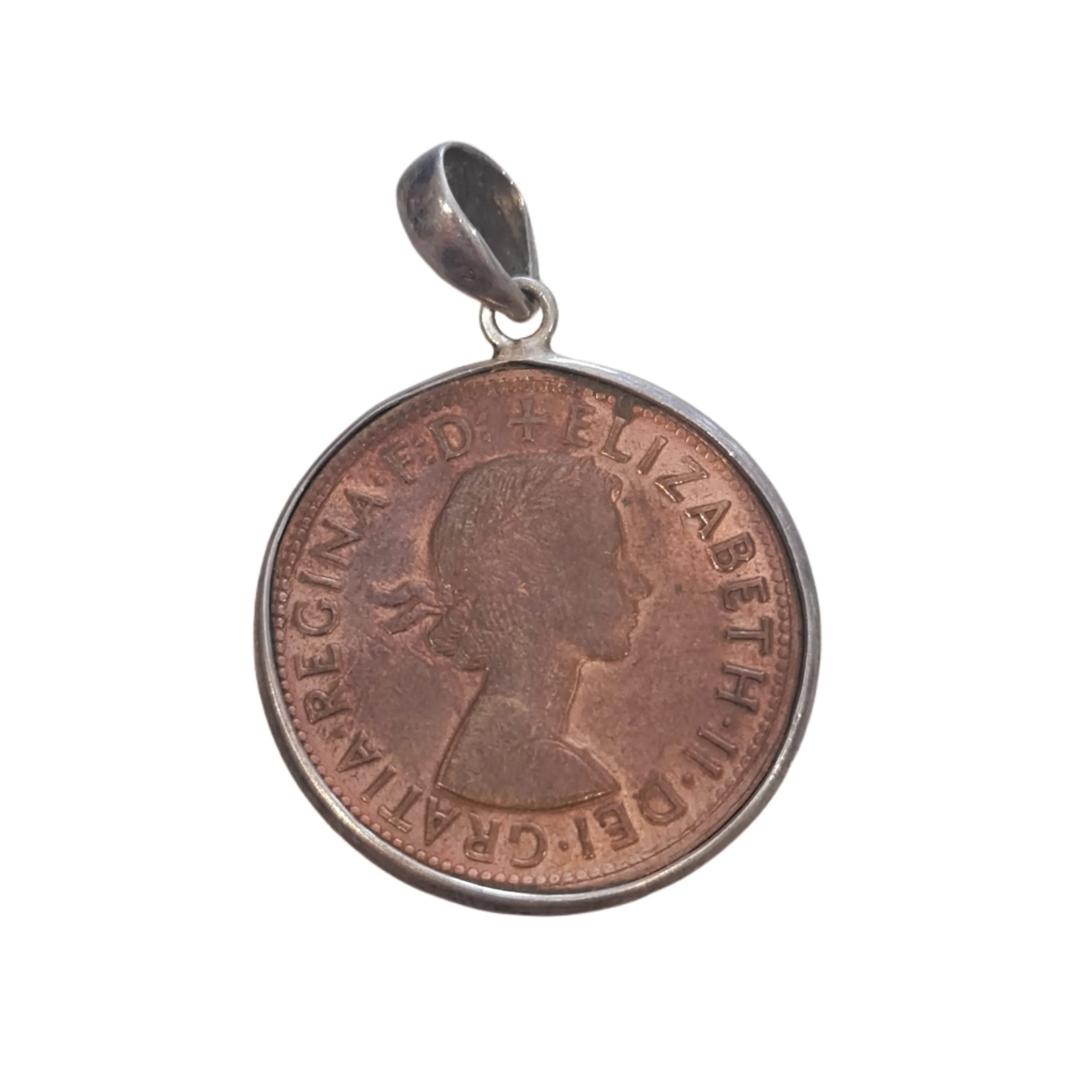 1955 Australian Penny coin pendant