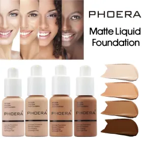 30ml PHOERA Liquid Foundation Oil-control Concealer Cream Hydrating Long Lasting Hydrating Makeup Foundation