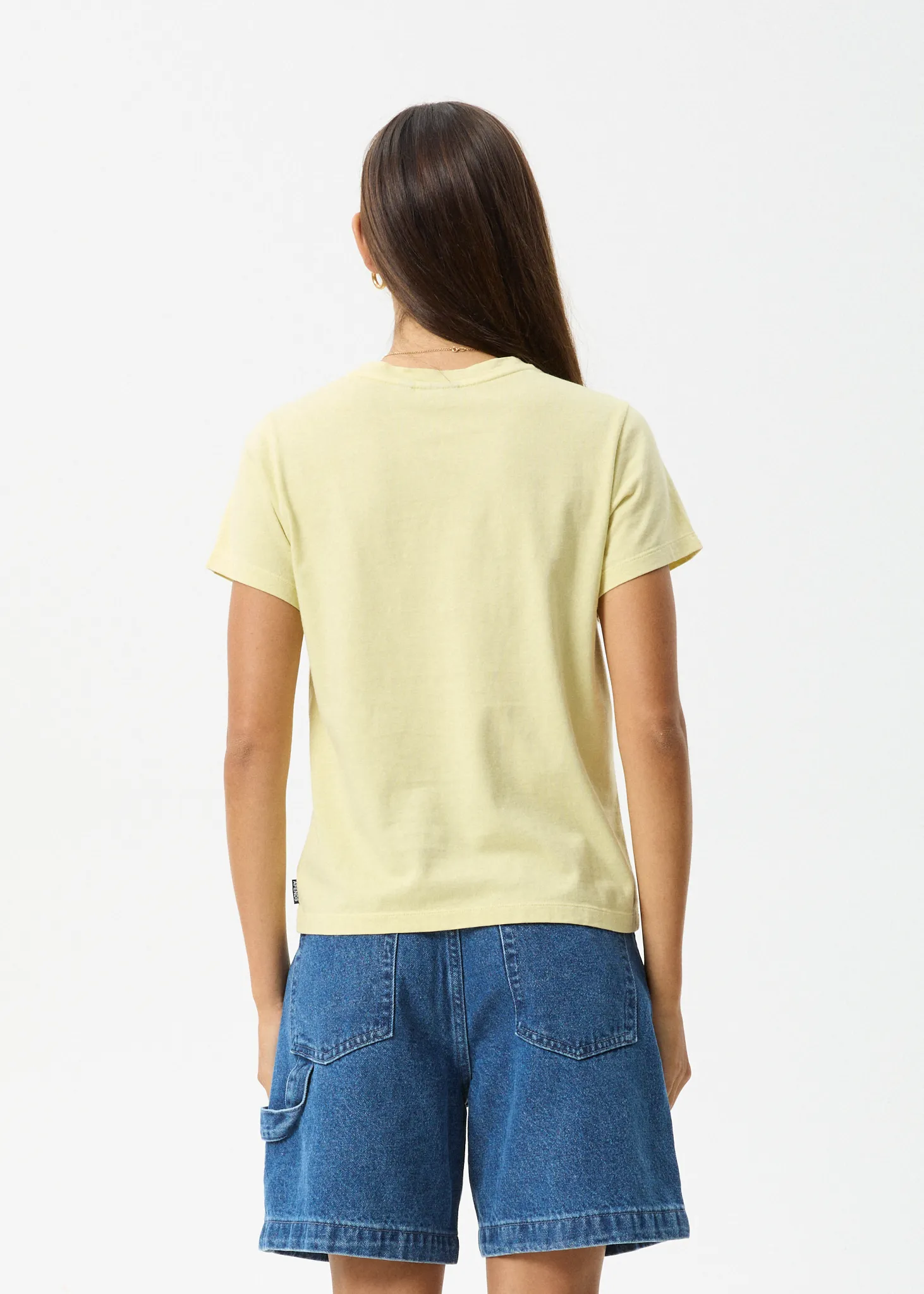 AFENDS Womens Heidi - Regular Tee - Lemongrass