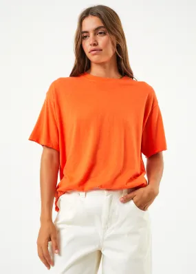 AFENDS Womens Slay - Oversized Tee - Orange