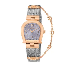 Aigner Cremona Women's Light Purple Dial Silver Rose Gold Watch