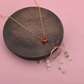 Birthstone Set |18K Rose Gold Plated