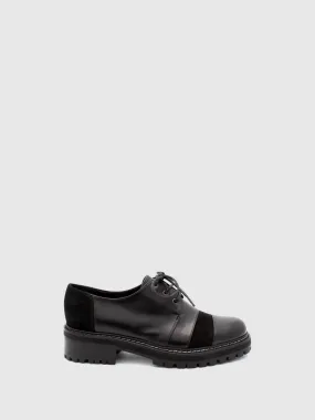 Black Lace-up Loafers