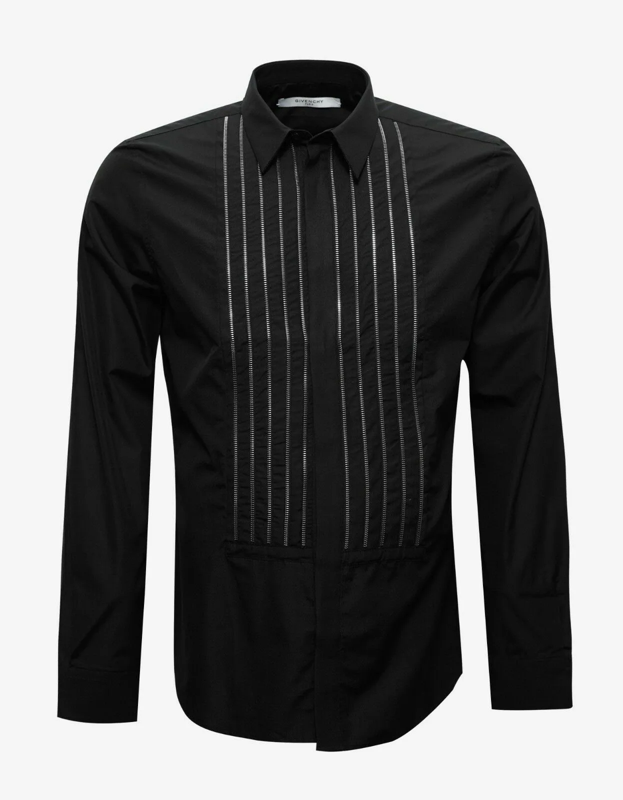 Black Shirt with Zip Embellishments