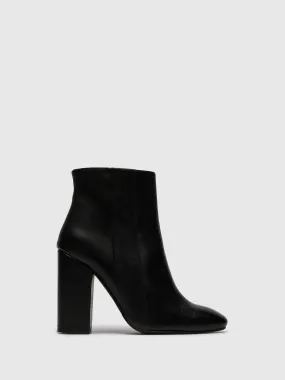 Black Zip Up Ankle Boots