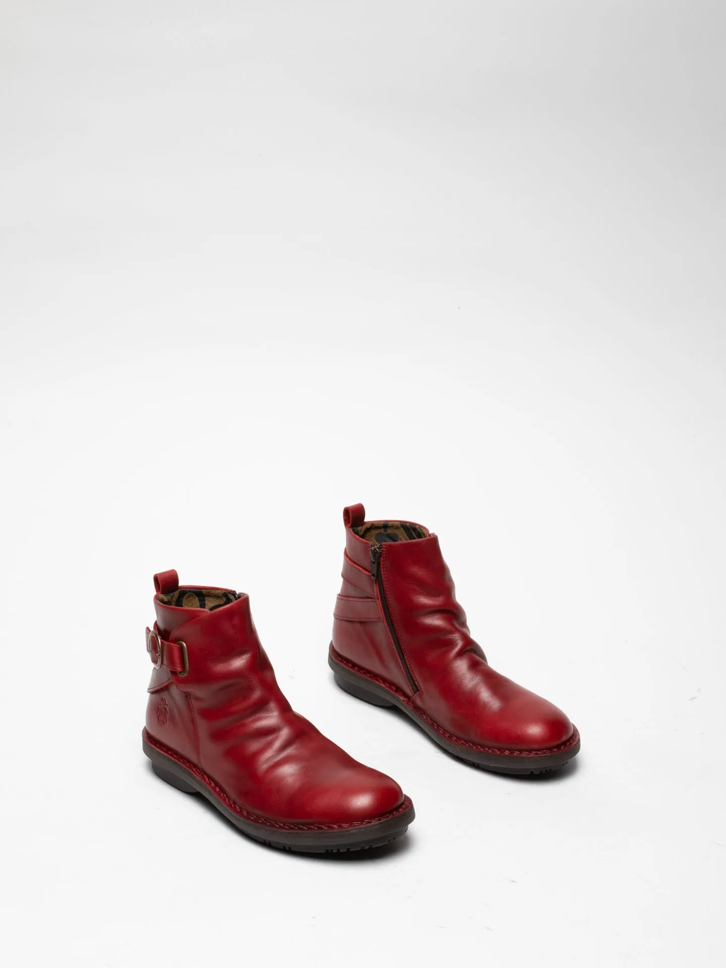 Buckle Ankle Boots FICO968FLY RUG RED