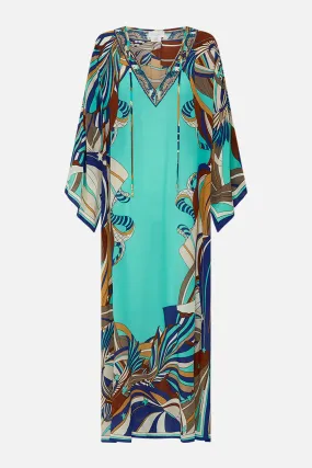 Camilla V Neck Kaftan With Ties - Oasis Oracle