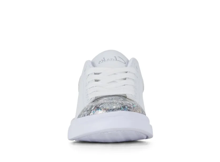 Clarks QUEENIE in White/Silver (Size EU 26-38)