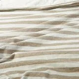 Cotton Pure -  Brownie Beige Stripe Jersey Cotton Fitted Sheet Set