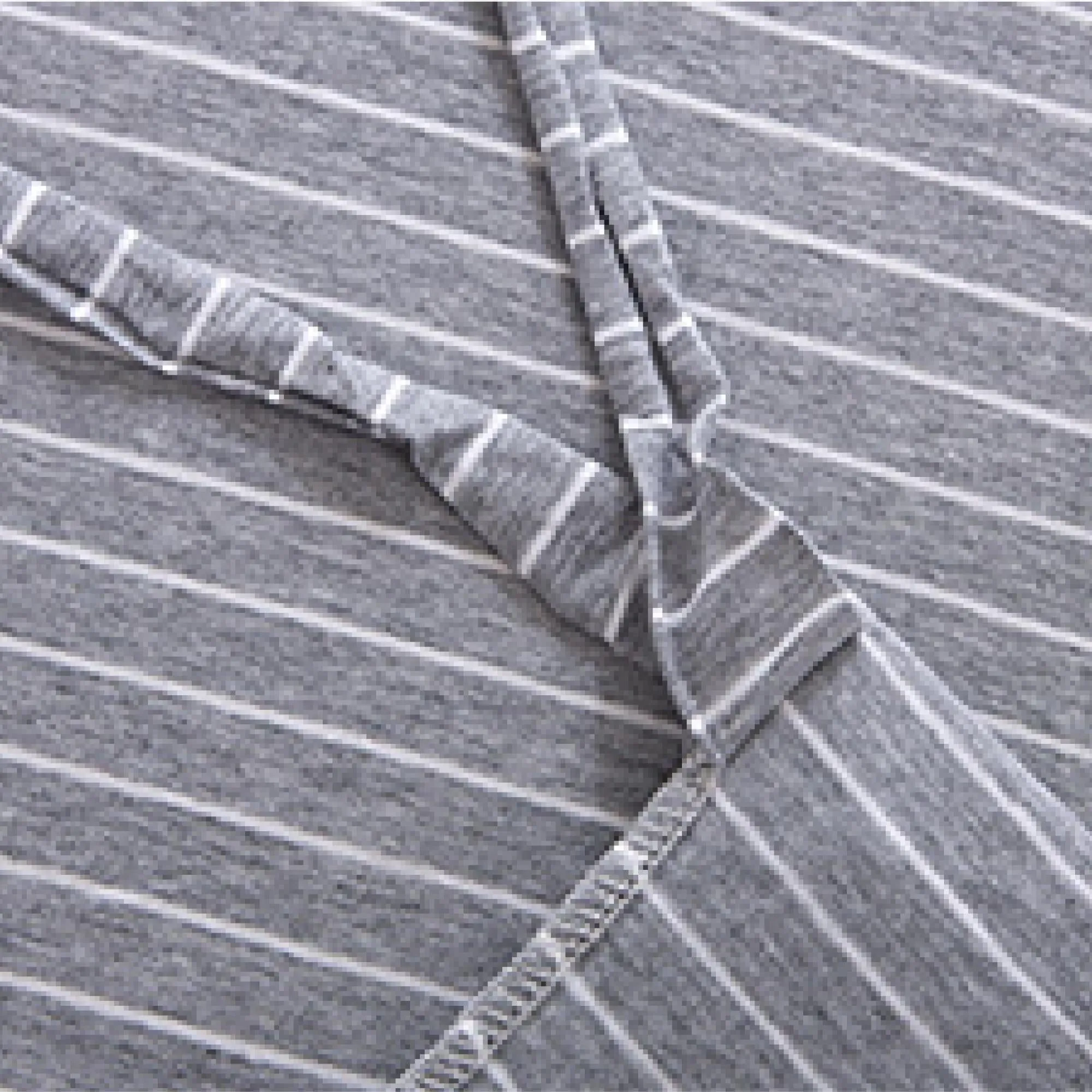 Cotton Pure -  Greyish Stripes Jersey Cotton Quilt Cover