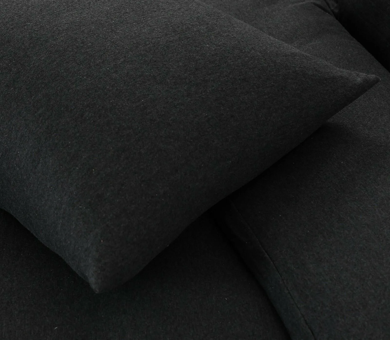 Cotton Pure -  Preto Black Jersey Cotton Quilt Cover