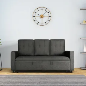 Ease Graphite Grey Fabric Sofa cum Bed