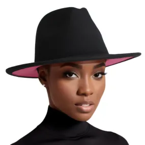 Fedora Two Tone Wide Brim Hat for Women