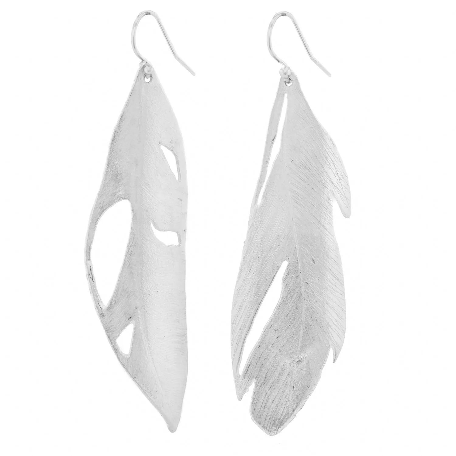 Flamingo Feather Earrings | Large