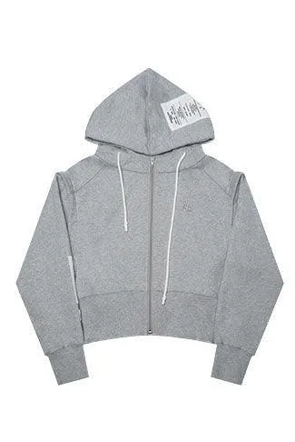 Grey Hoodie with Removable Sleeves