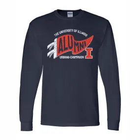 Illinois Fighting Illini Alumni Flag Long-Sleeve Tee