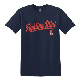 Illinois Fighting Illini FI Script Underline Tee