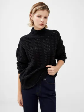 Jolee High Neck Cable Knit Jumper