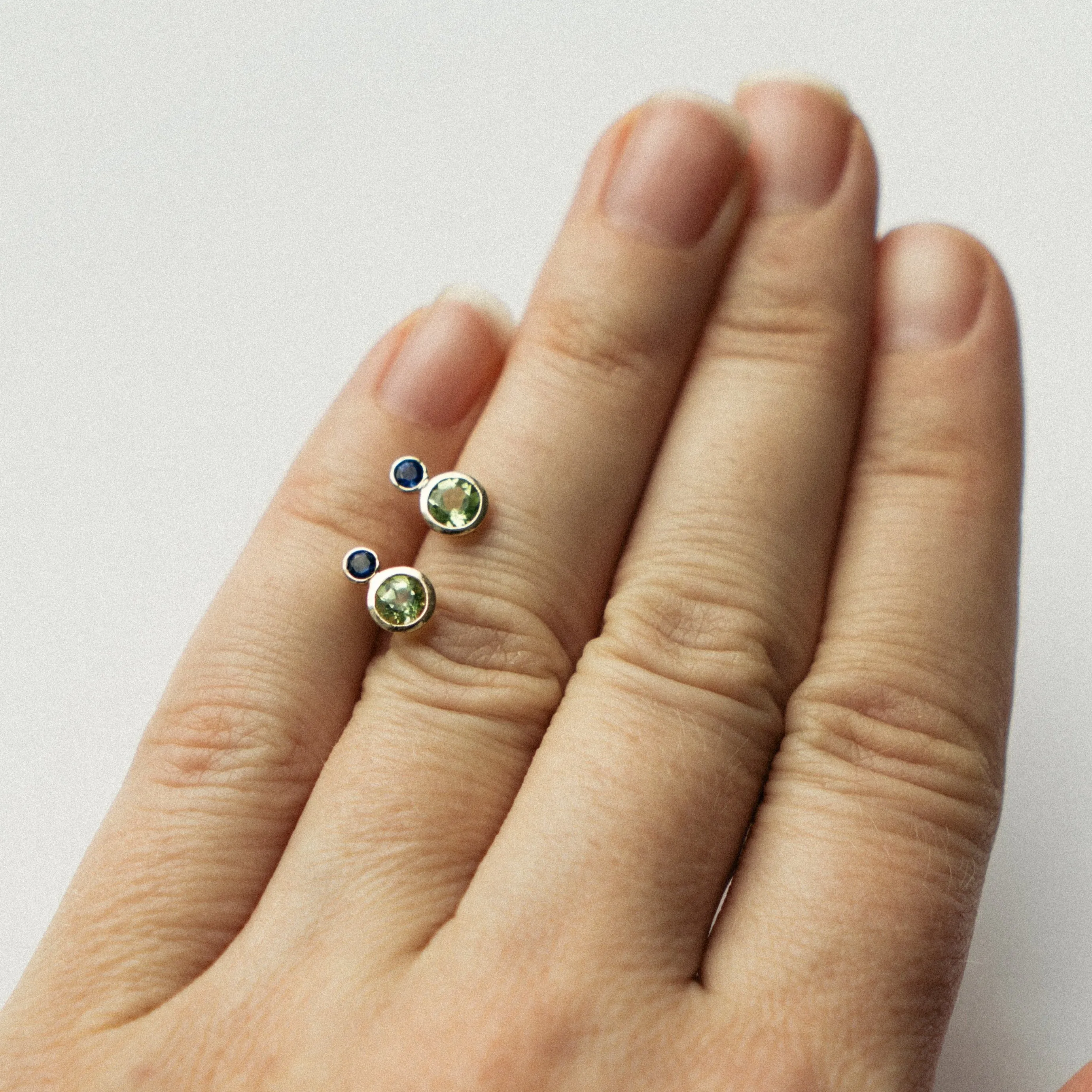 Kiki Stud Earrings with Peridot