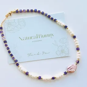 Lavender Freshwater Pearl Necklace