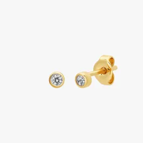 Mini Bezel Stud Earrings