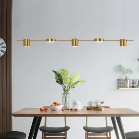 Modern Linear Gold Hanging Track Lights