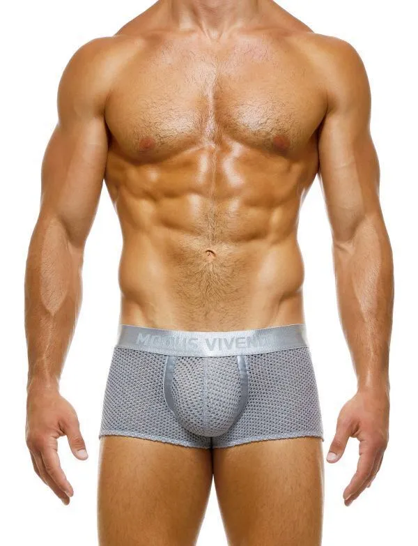 Modus Vivendi Boxer Host Shiny Satin-Look Knitted Cotton Grey 03221 B74