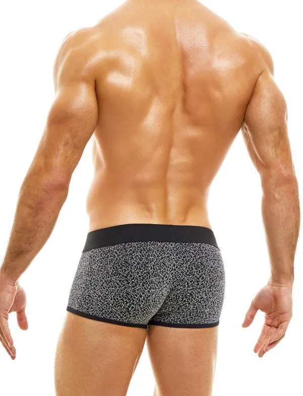 Modus Vivendi Boxer King Cheetah Jaquard Knitted Metallic Yarns Silver 13121 105