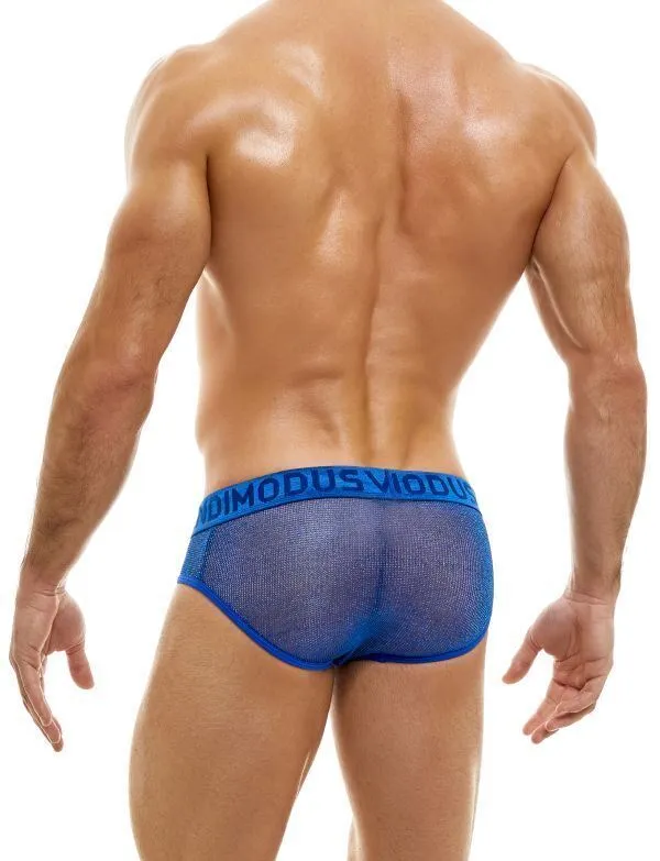 Modus Vivendi Brief ARMOR Luxury Metallic Yarns Mesh Brief Blue 01014 B53