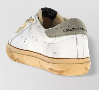 PANELLED LEATHER SNEAKERS WITH LOGOS