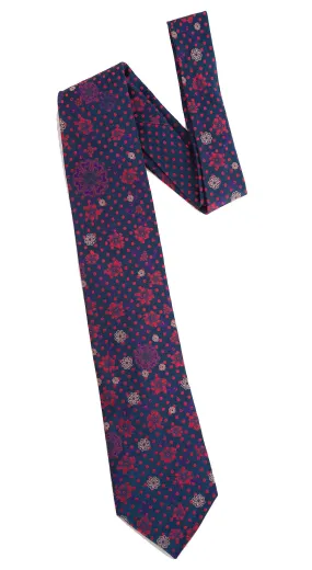 Pangborn Fleeting Woven Tie in navy, red