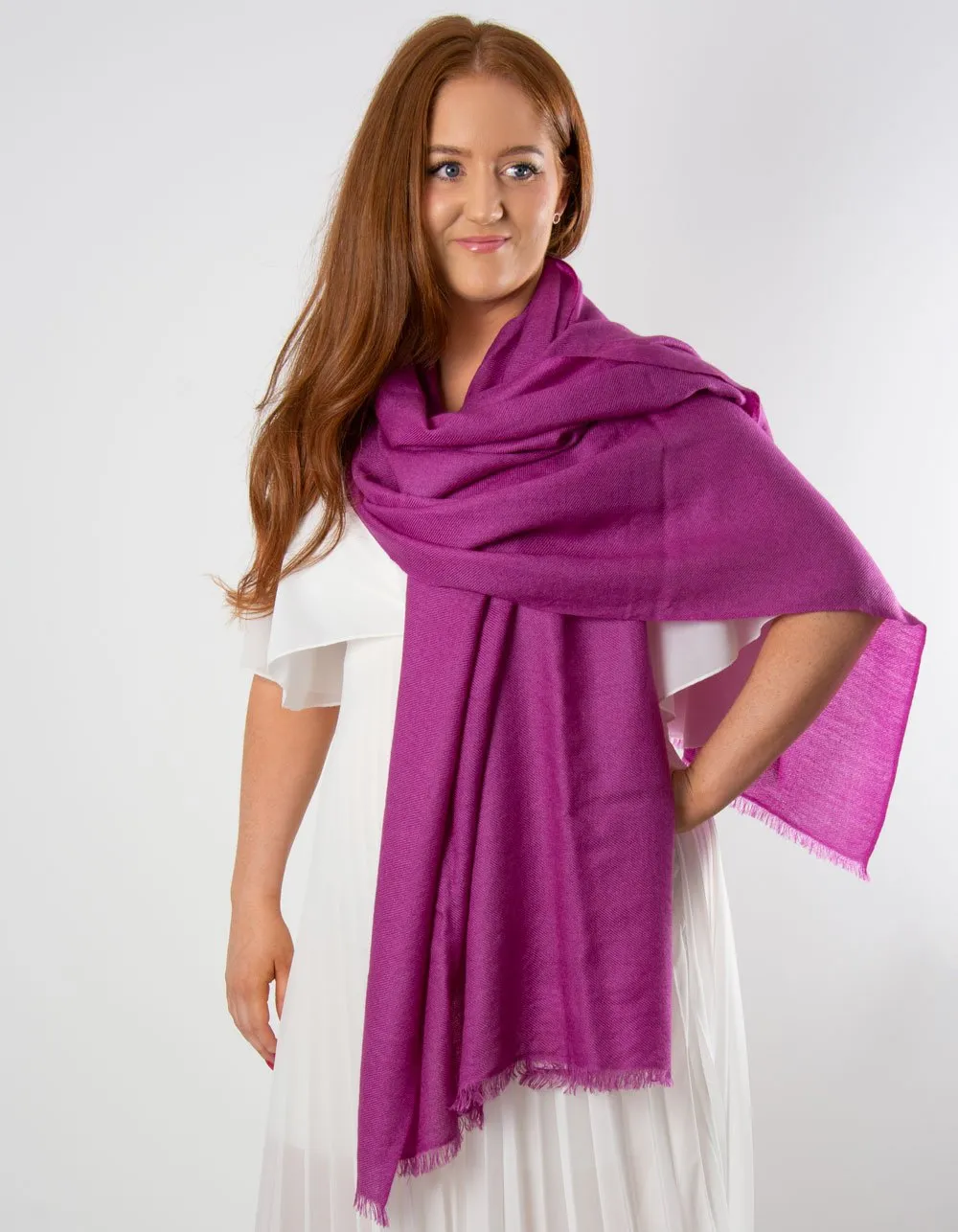 Purple Cashmere Pashmina