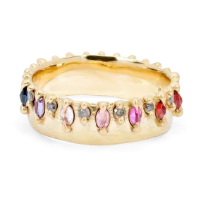 Rainbow Noelle Ring with Diamonds - Made to Order