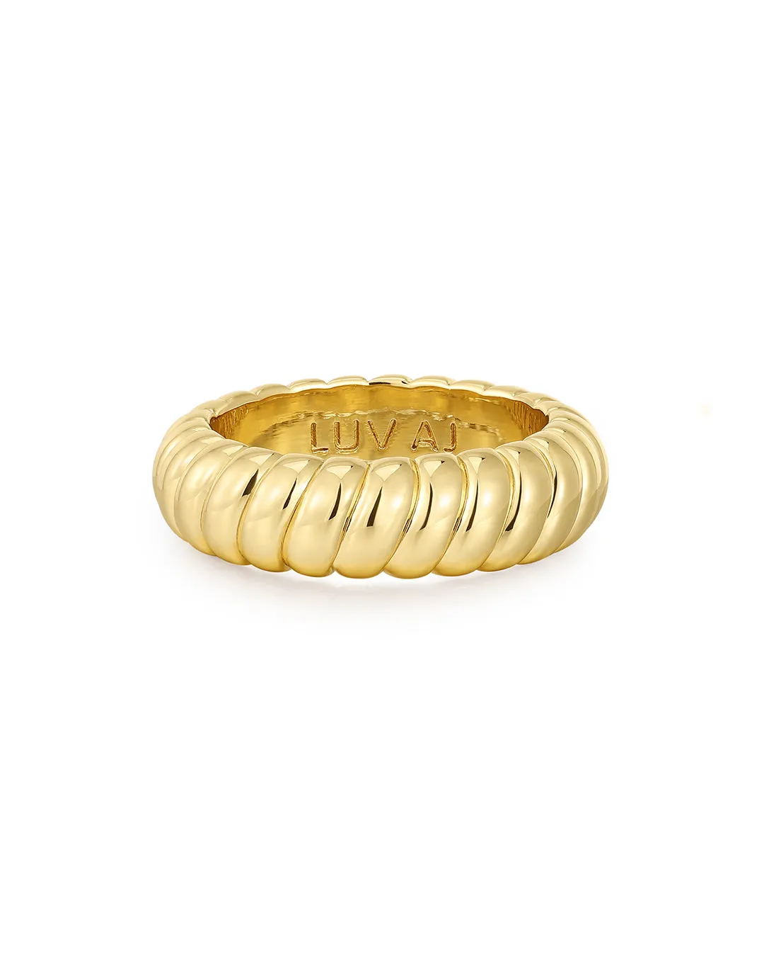 Ridged Marbella Ring- Gold