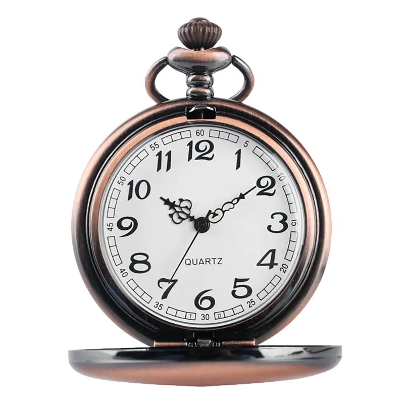 Rose Gold Analog Quartz Pocket Watch