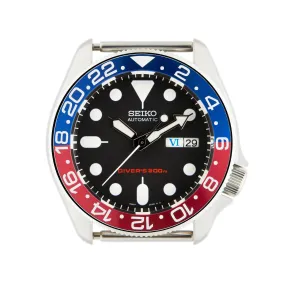 SKX007/SRPD Aluminium Bezel Insert: GMT style Red/Blue (Pepsi)