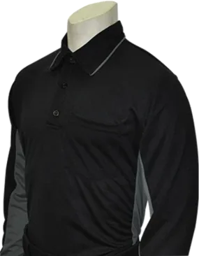 Smitty MLB Long Sleeve Umpire Shirt Black with Charcoal Grey (313)