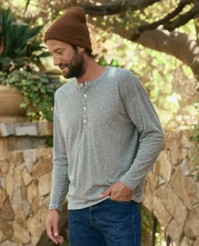 The Men's Boxy Henley. -- Heather Grey