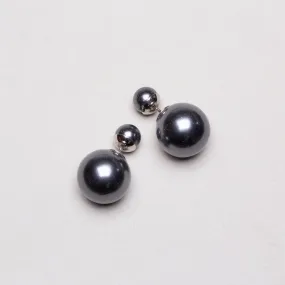 Vintage Dior Tribales Earrings with Grey Pearls