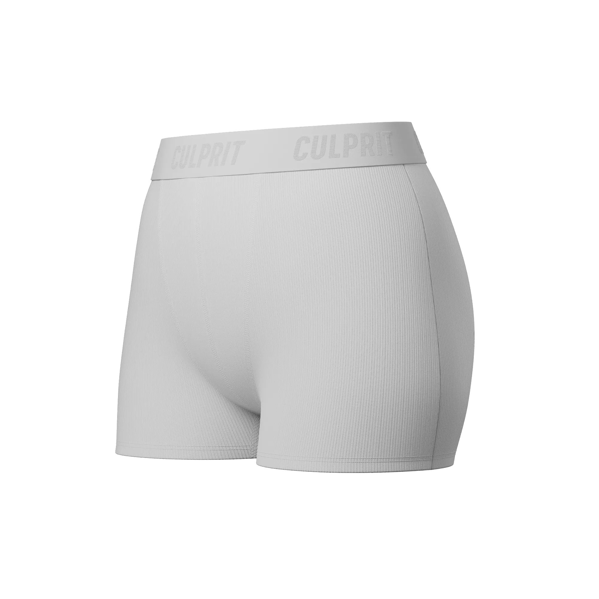 White Hot Ribbed Booty Shorts