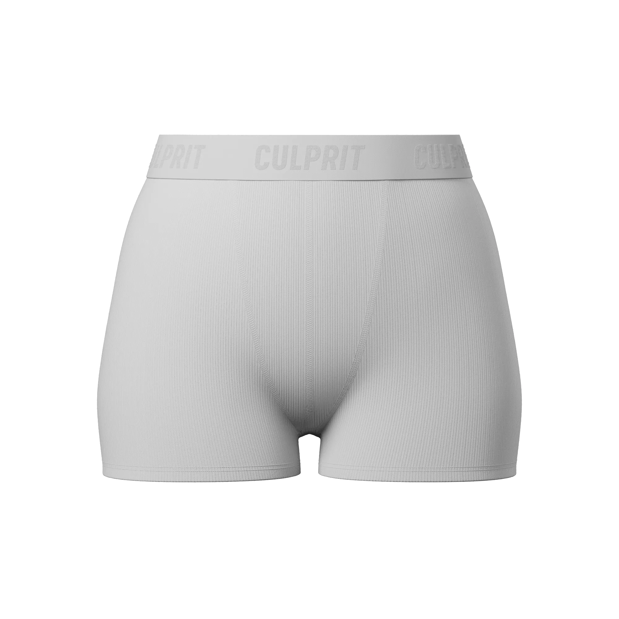 White Hot Ribbed Booty Shorts