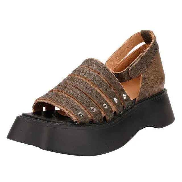 Women's Casual Shoes - Handmade Leather Sandals GRCL0245