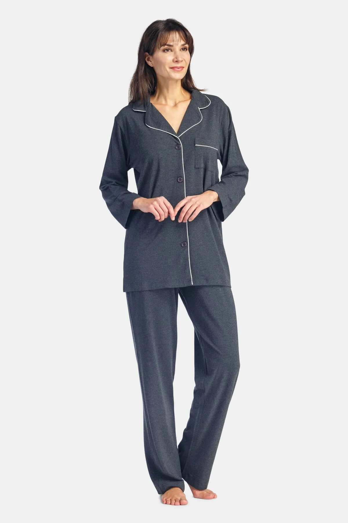 Women's Full Length Jersey Pajama Set with Gift Box