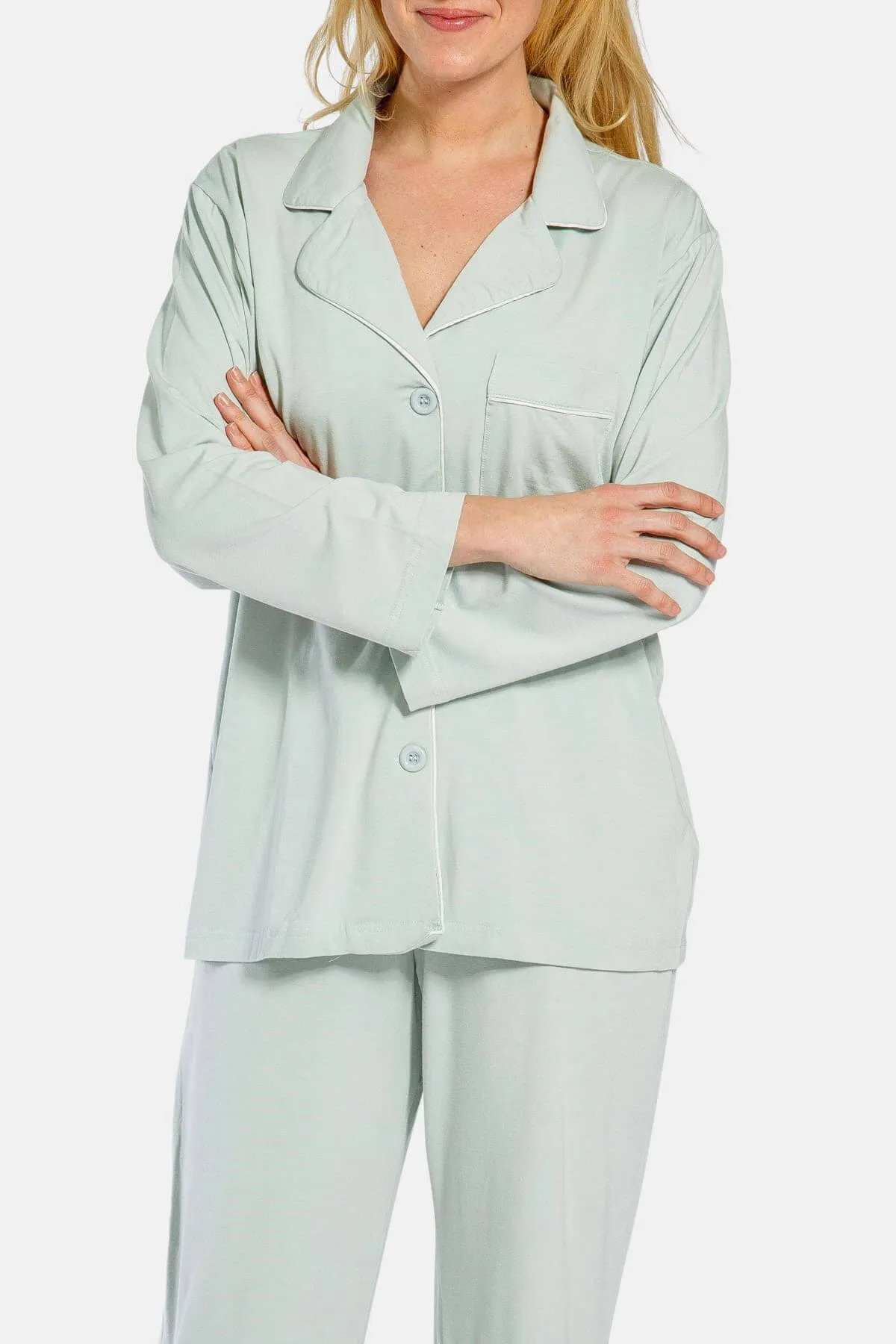 Women's Full Length Jersey Pajama Set with Gift Box