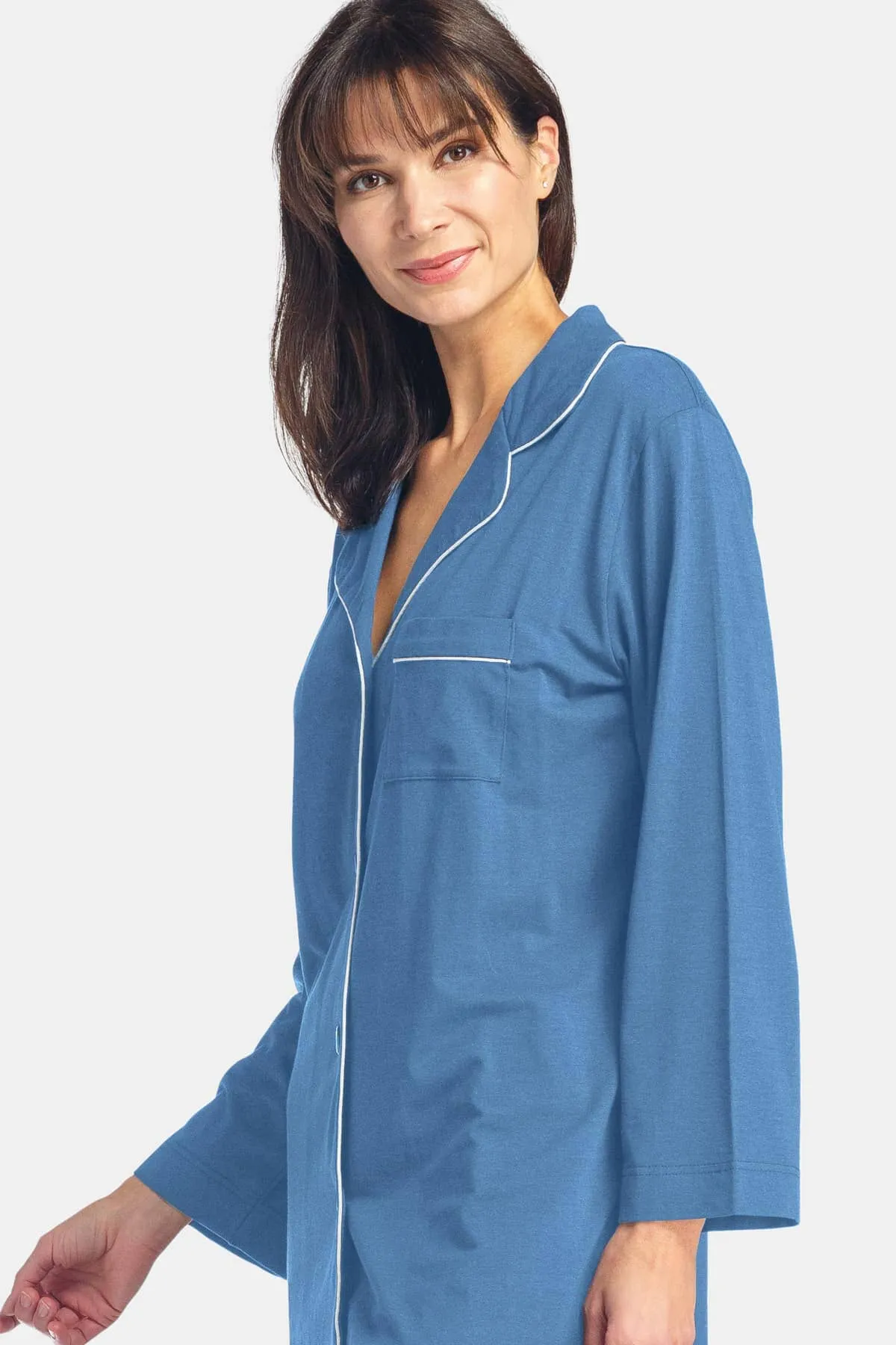 Women's Full Length Jersey Pajama Set with Gift Box